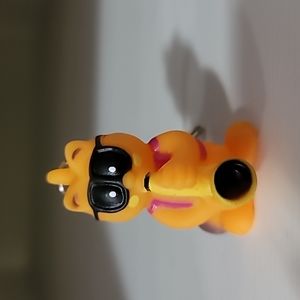 Vintage Old Cute PAWS Garfield Keychain Garfield as Masked Saxophone Player